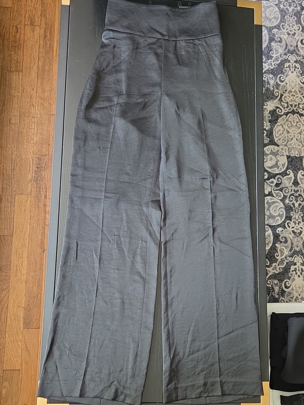 Express Black High-Rise Wide-Leg Trousers